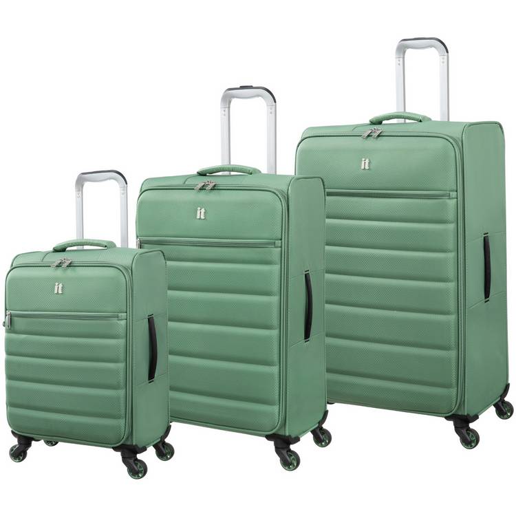 IT Luggage Striving 3pc 8 Wheel Suitcase Set - Hedge Green 0