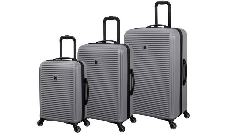 IT Luggage Shutter 3pc 8 Wheel Suitcase Set - Storm Front