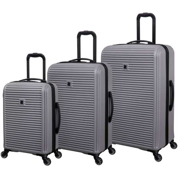 IT Luggage Shutter 3pc 8 Wheel Suitcase Set - Storm Front 0