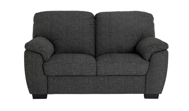 Argos Home Milano Fabric 2 Seater Sofa - Charcoal