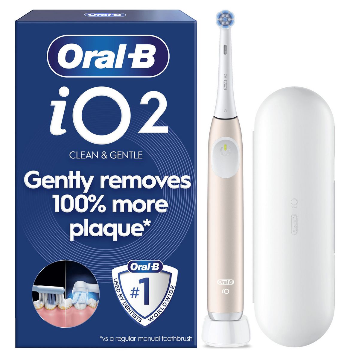 Oral-B iO2 Electric Toothbrush with Travel Case Pink