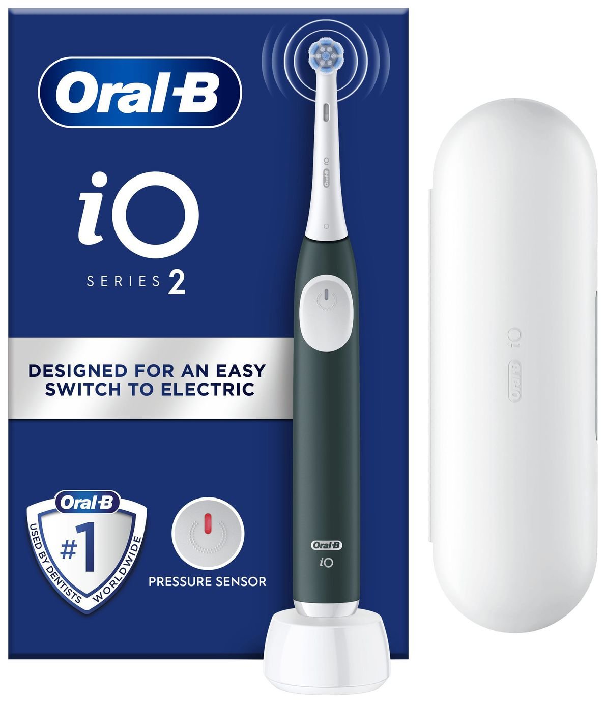 Oral-B iO Series 2 Electric Toothbrush Green ( Travel Case)