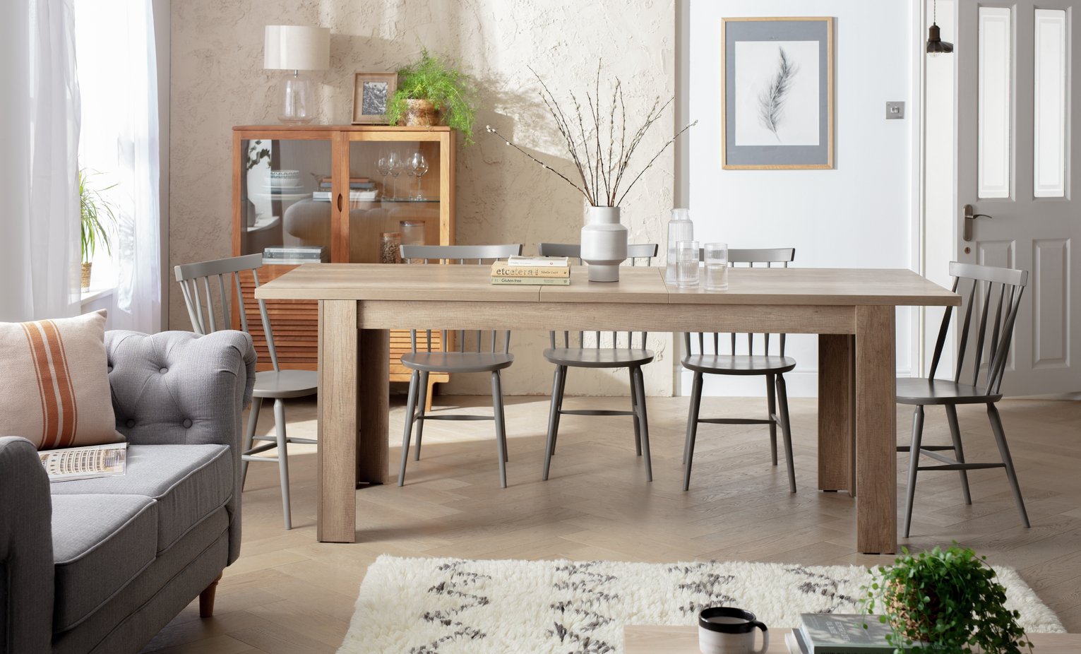 Argos Home Preston Extending 6 - 8 Seater Dining Table - Oak