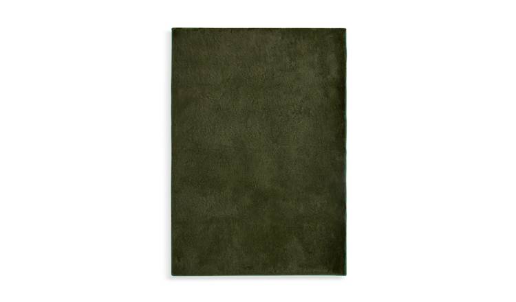 Habitat Softie Moss Green Short Pile Rug - 150x80cm