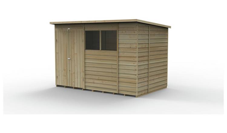 Forest 4Life Overlap 2 Windows Pent Shed - 10 x 6ft