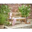 Buy Argos Home Newbury Wooden 2 Seater Garden Bench - Light Wood ...