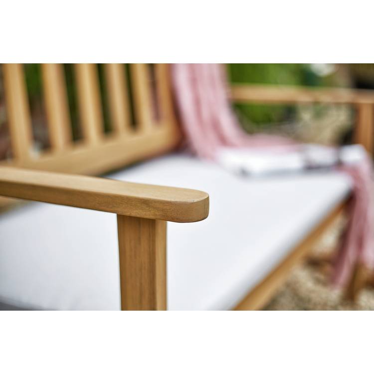Argos Home Newbury 2 Seater Wooden Garden Bench - Light Wood 0