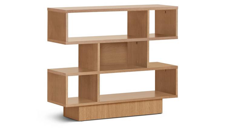 Argos Home Cubes Short Shallow Shelving Unit - Oak Effect