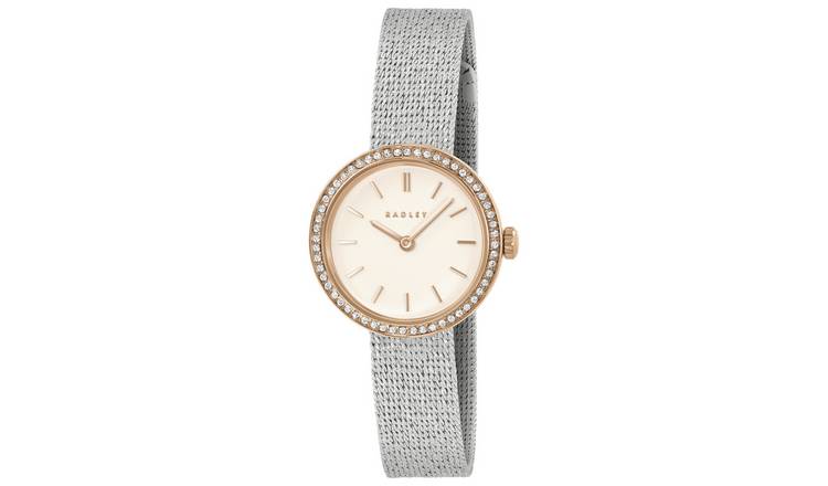 Radley Stone Set Silver Mesh Strap Bracelet Watch