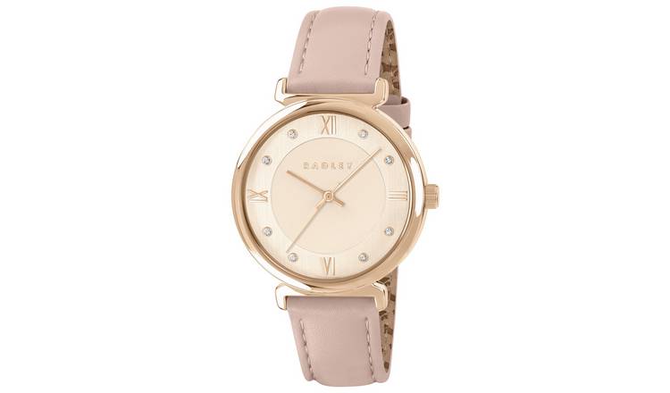 Radley Rose Gold Plated Pink Leather Strap Watch