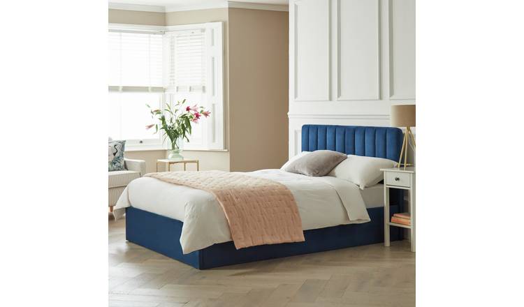Argos Home Pandora Kingsize End Lift Ottoman Bed - Navy