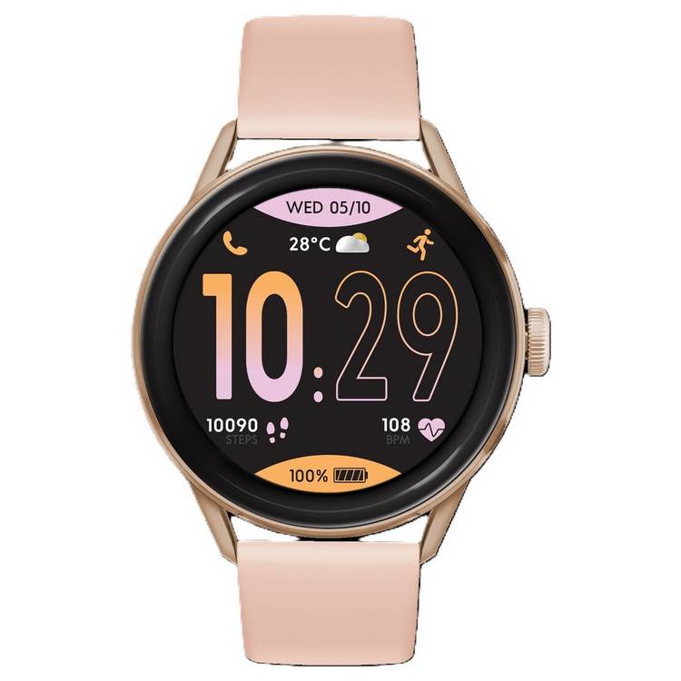 ICE-Watch Rose Gold Case Nude Silicone Strap Smart Watch 0
