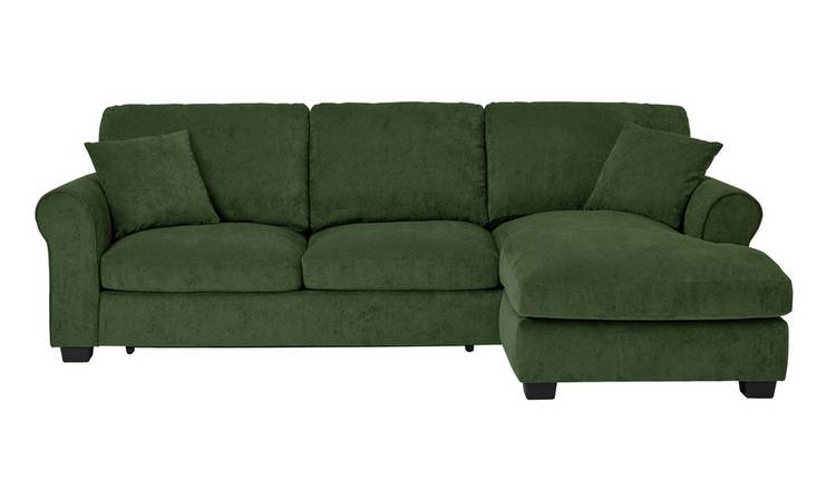 Argos Home Taylor Right Hand Corner Chaise Sofa Bed - Green