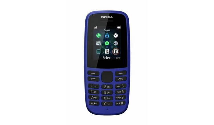 SIM Free Nokia 105 Mobile Phone - Blue
