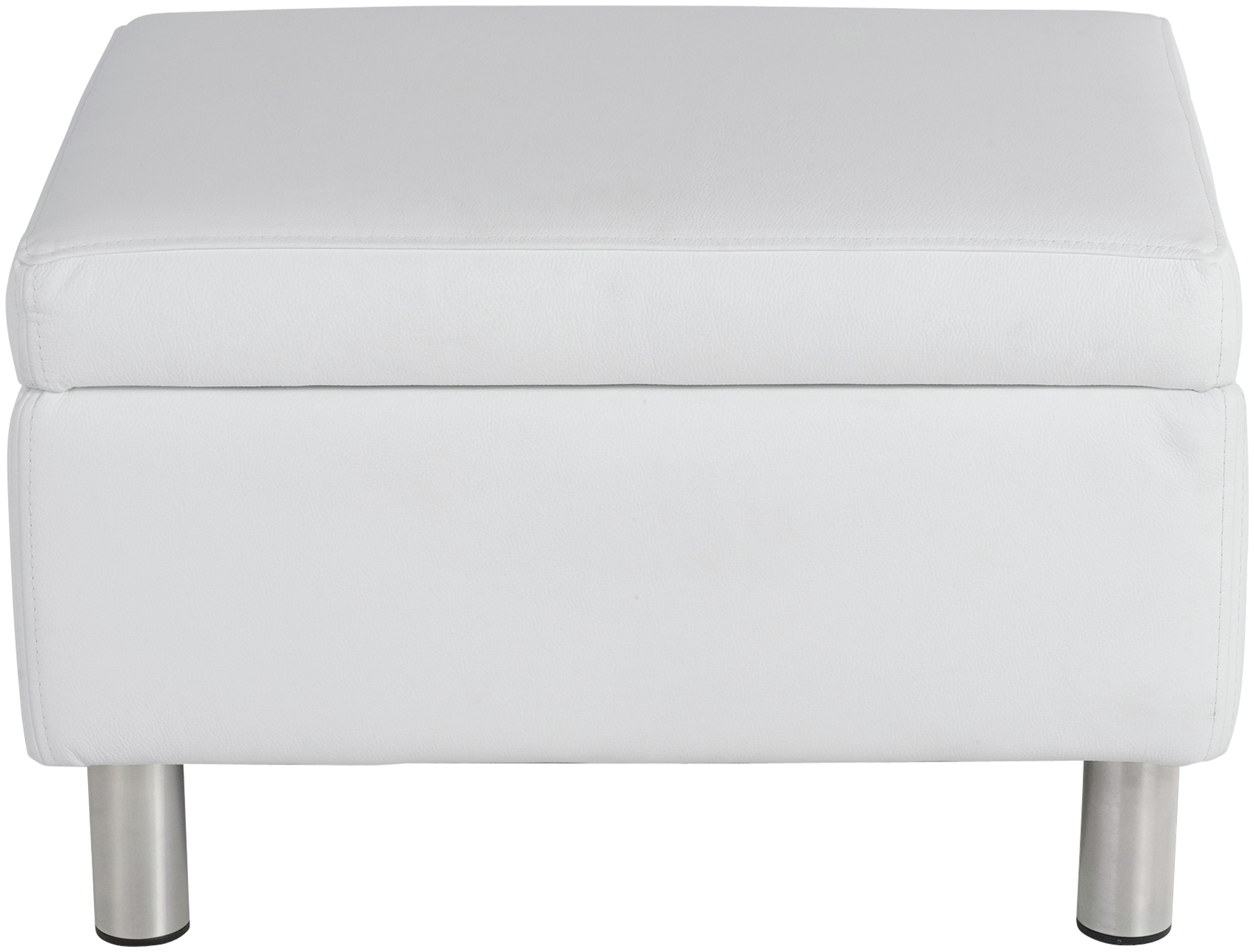 Argos Home Moda Faux Leather Storage Footstool - White