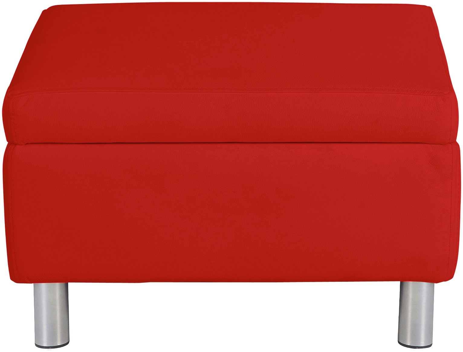 Argos Home Moda Faux Leather Storage Footstool - Red