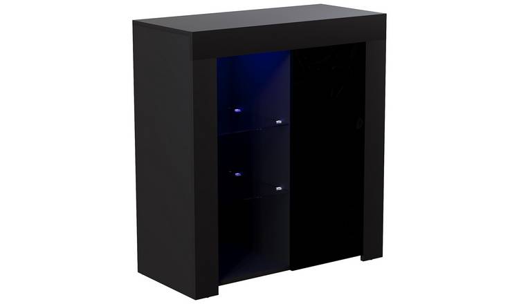 Vida Designs Azura 1 Door LED Sideboard - Black