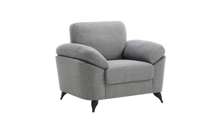 Furniture Online Malmo Modern Scandi Style Fabric Living Room Chair - Grey