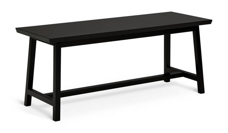 Habitat Kyoto Solid Wood Dining Bench - Black