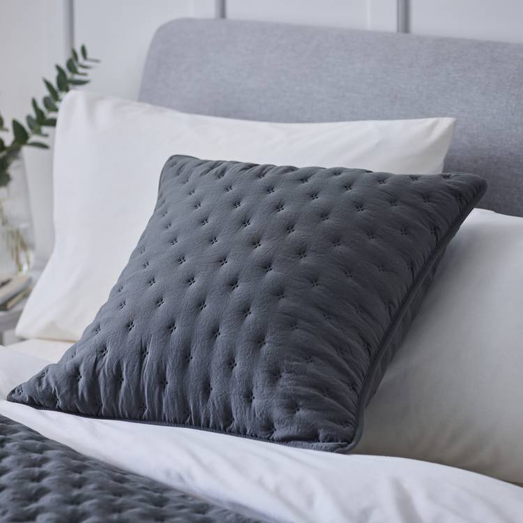 Argos Home Pinsonic Cushion - Charcoal - 50x50cm 0