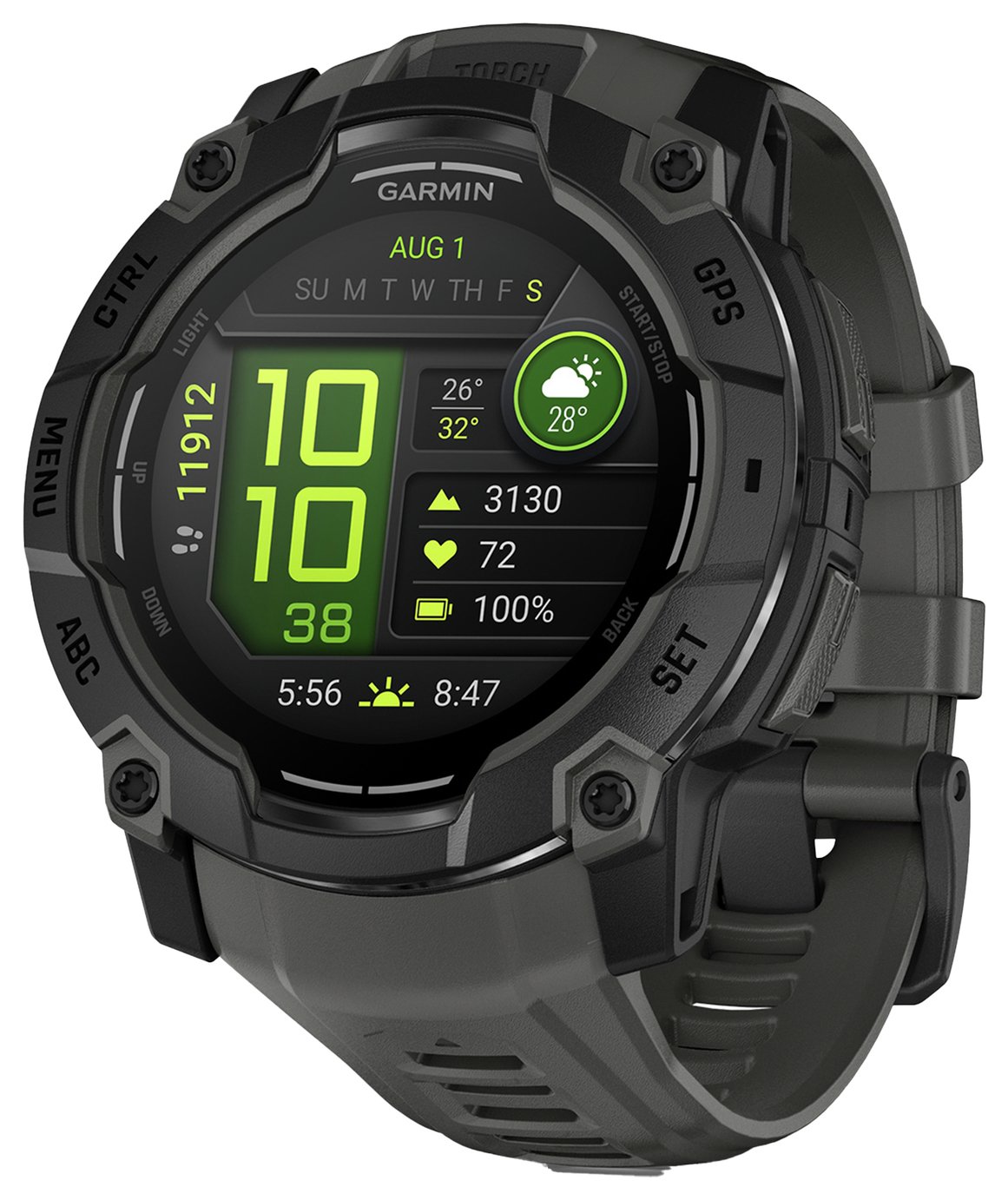Garmin Instinct 3 50mm GPS Smart Watch - Charcoal