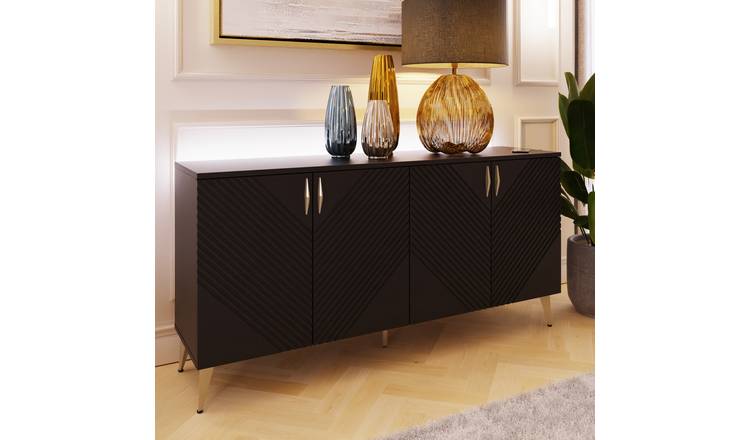 Frank Olsen Ava 4 Door Sideboard - Black