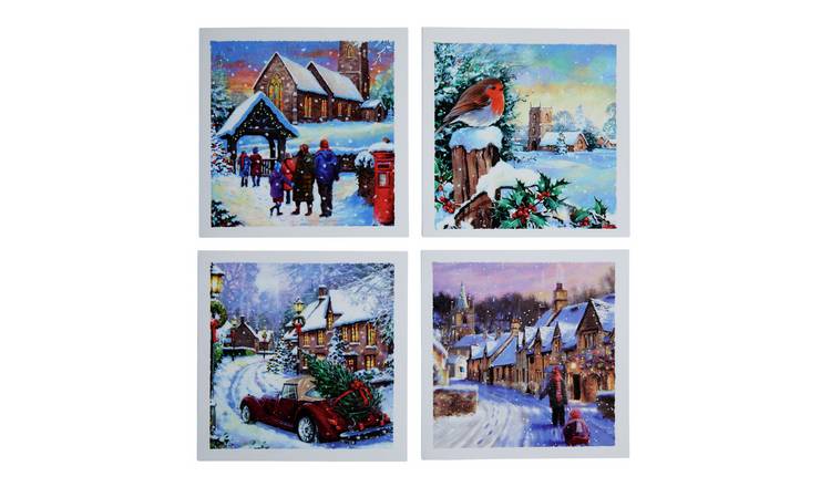 Comic Relief Pack of 24 Winter Scene Christmas Cards