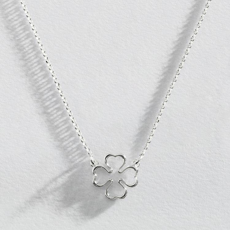 Revere Sterling Silver Clover Necklace  0