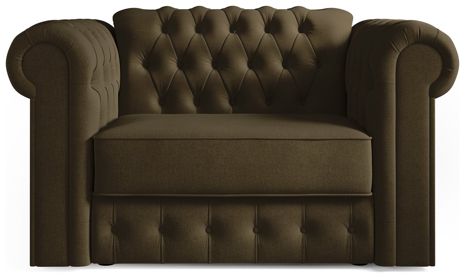 Jay-Be Chesterfield Fabric Cuddle Chair Sofa Bed -Sage Green Sage