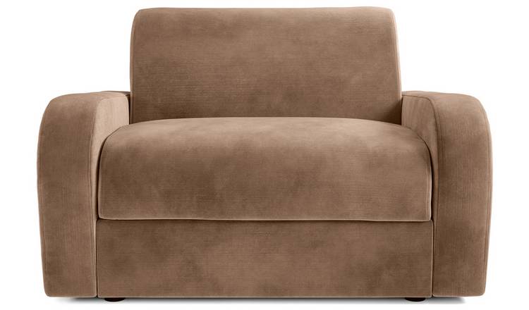 Jay-Be Deco Velvet Love Chair Sofa Bed - Beige