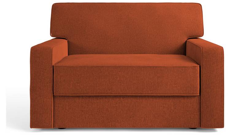 Jay-Be Linea Fabric Cuddle Chair Sofa Bed - Orange