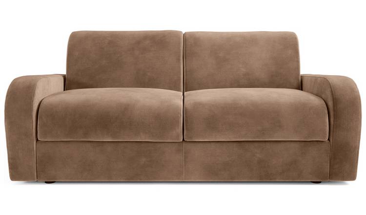 Jay-Be Deco Velvet 3 Seater Sofa Bed - Beige