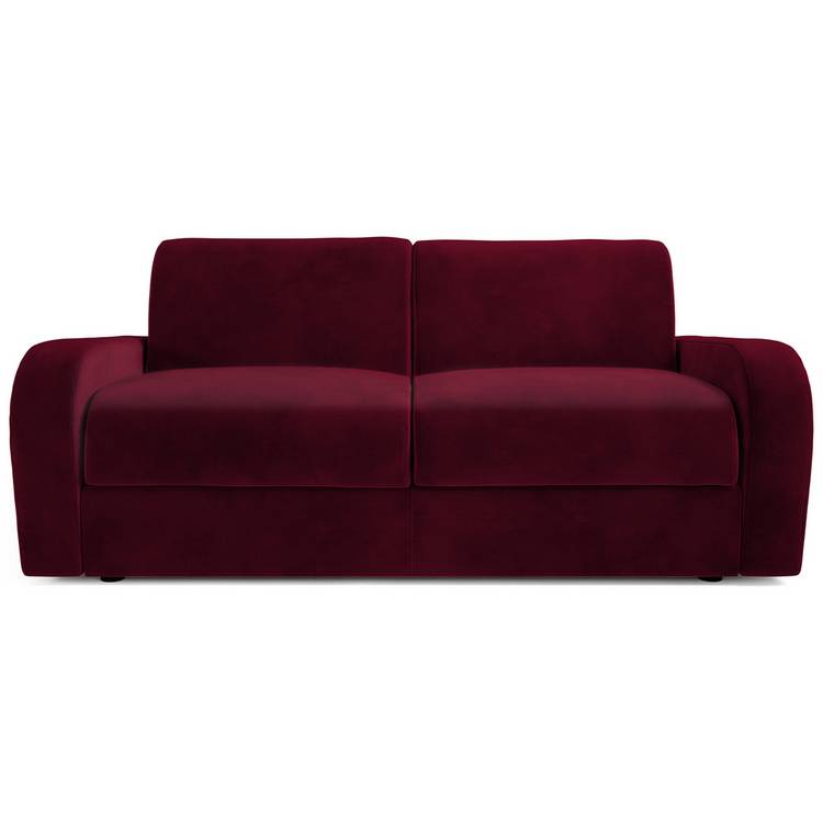 Jay-Be Deco Velvet 3 Seater Sofa Bed - Burgundy 0