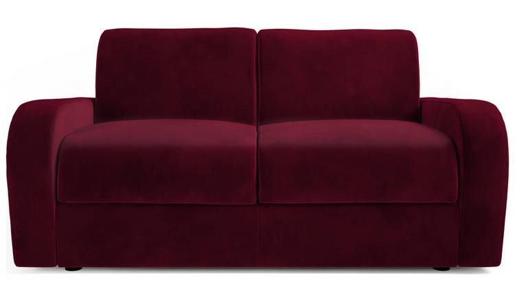 Jay-Be Deco Velvet 2 Seater Sofa Bed - Burgundy