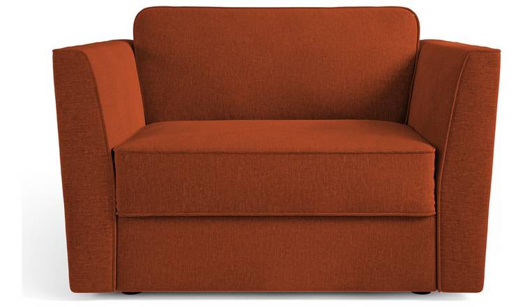 Jay-Be Elegance Fabric Cuddle Chair Sofa Bed- Orange