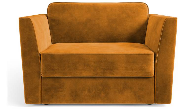 Jay-Be Elegance Velvet Cuddle Chair Sofa Bed - Gold