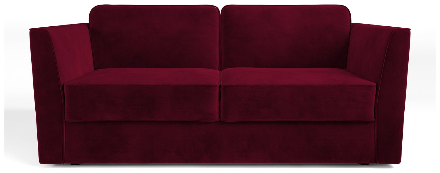 Jay-Be Elegance Velvet 3 Seater Sofa Bed - Burgundy