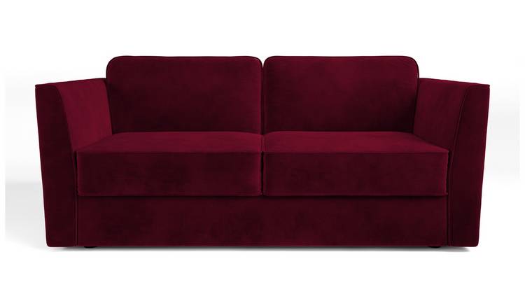 Jay-Be Elegance Velvet 3 Seater Sofa Bed - Burgundy