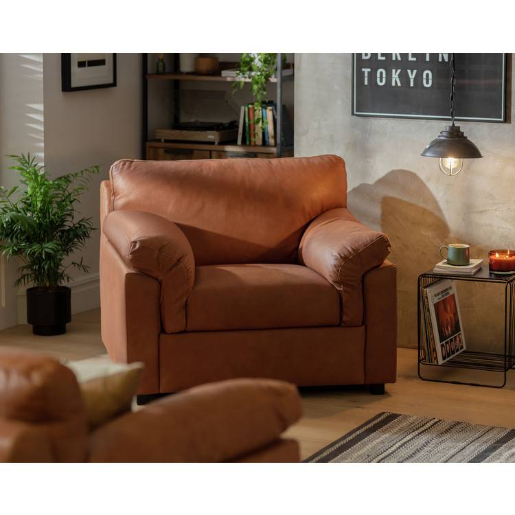 Habitat Florence Leather Armchair - Tan 0