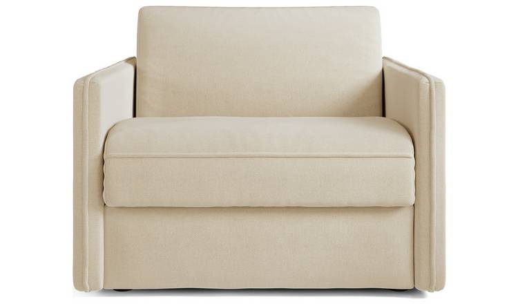 Jay-Be Slim Fabric Cuddle Chair Sofa Bed - Cream