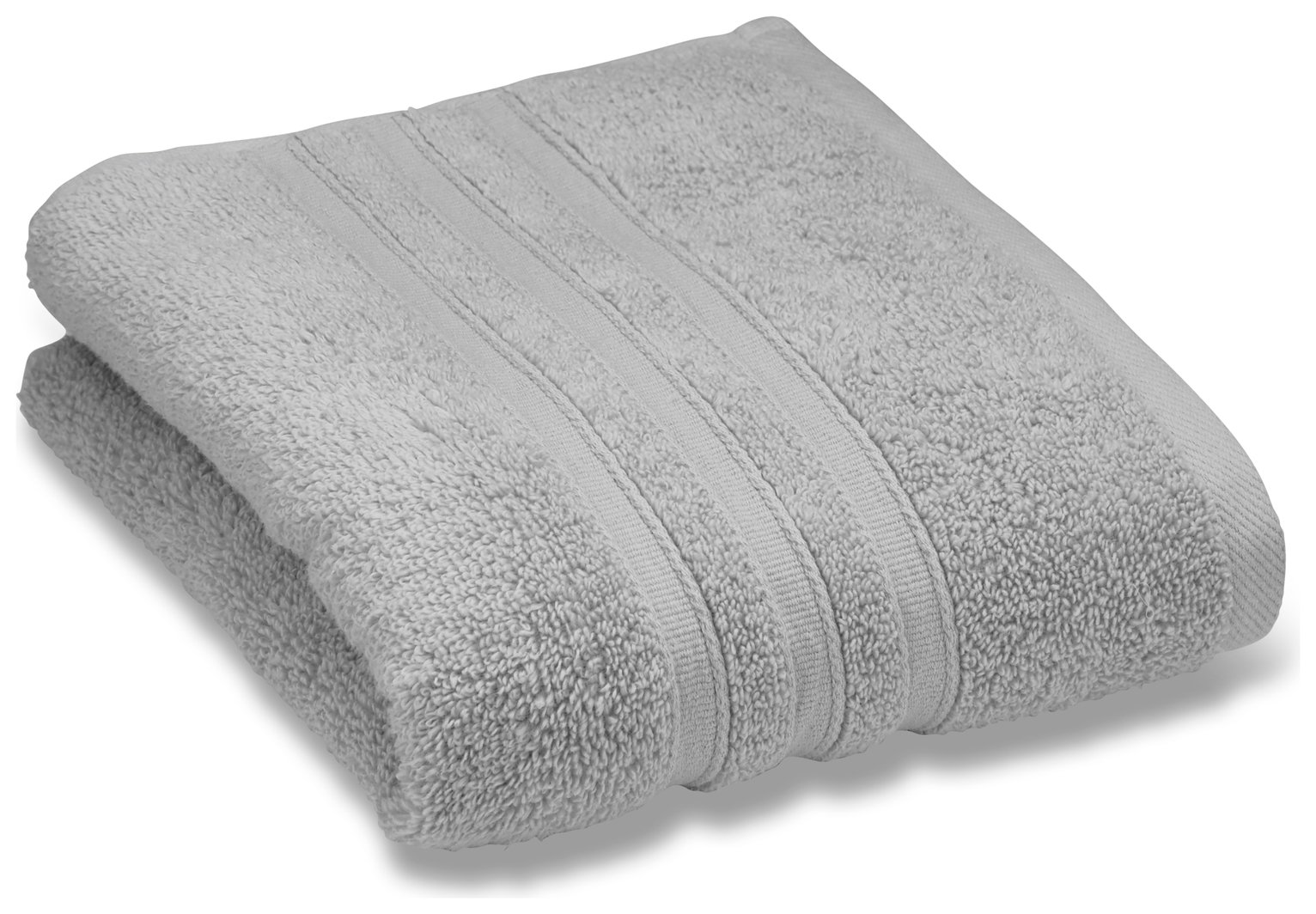 Catherine Lansfield Zero Twist Bath Towel - Silver