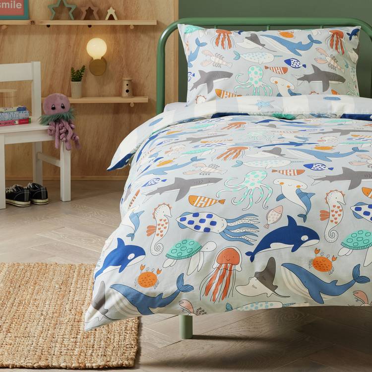 Habitat Under The Sea Printed Kids Bedding Set - Single 0