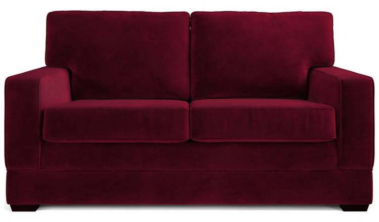 Jay-Be Urban Velvet 2 Seater Sofa Bed - Burgundy