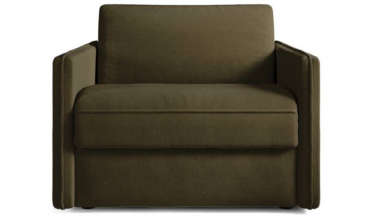 Jay-Be Slim Fabric Cuddle Chair Sofa Bed - Sage Green