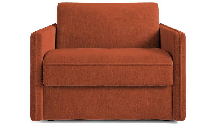 Jay-Be Slim Fabric Cuddle Chair Sofa Bed - Orange