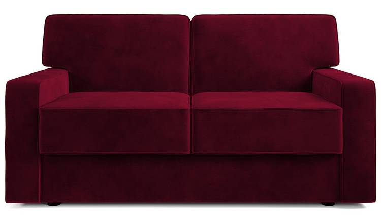 Jay-Be Linea Velvet 2 Seater Sofa Bed - Burgundy