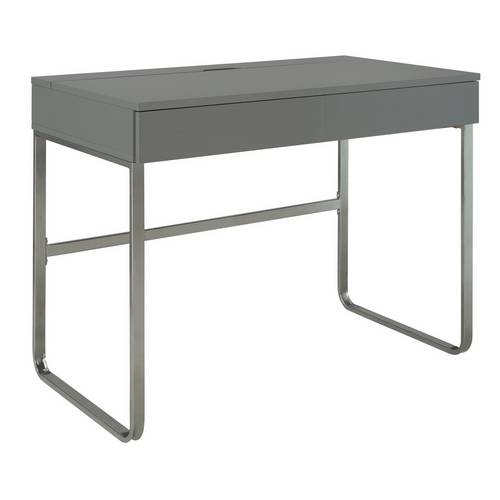 Buy Argos Home Sammy 2 Drawer Desk Grey Gloss Desks Argos