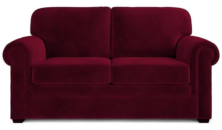 Jay-Be Heritage Velvet 2 Seater Sofa Bed - Burgundy