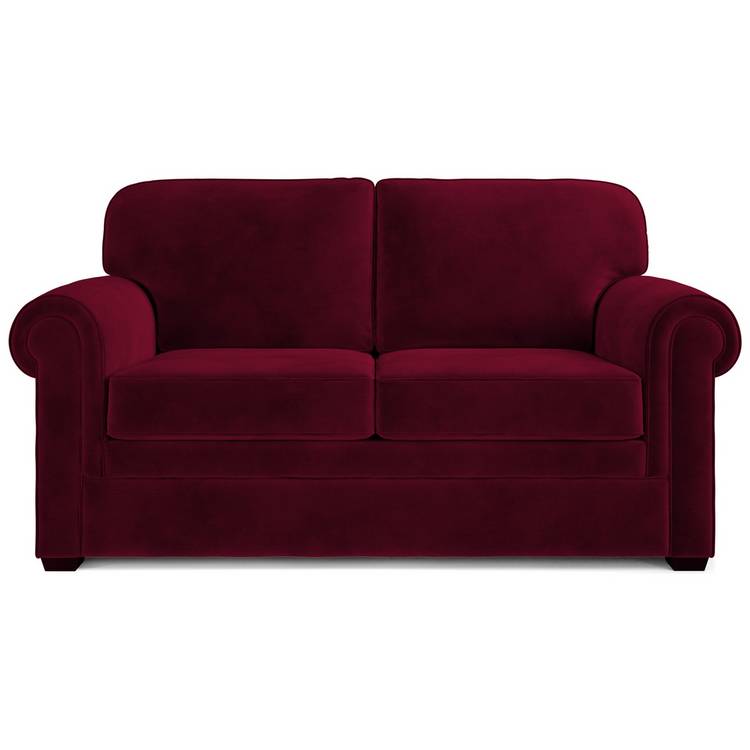 Jay-Be Heritage Velvet 2 Seater Sofa Bed - Burgundy 0