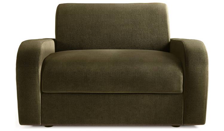 Jay-Be Deco Fabric Love Chair Sofa Bed - Sage Green